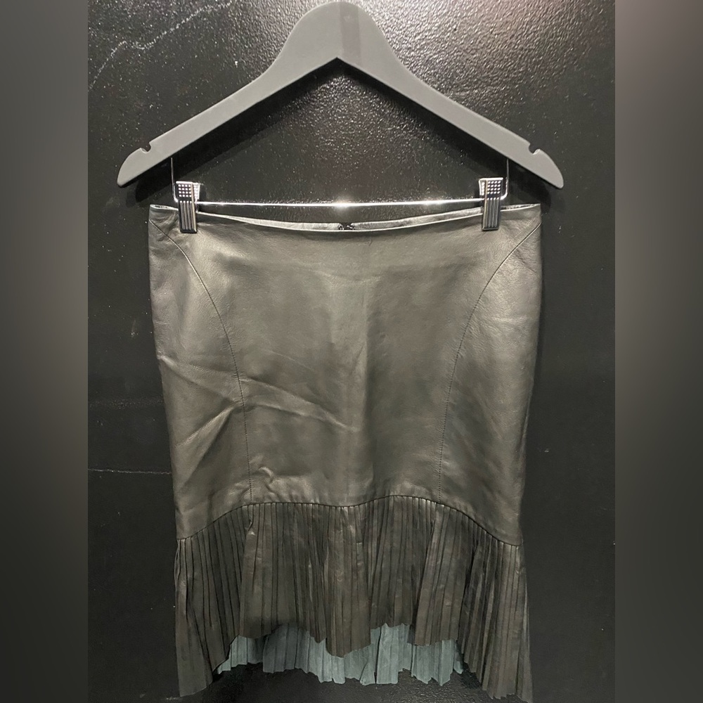 John Richmond, leather black skirt